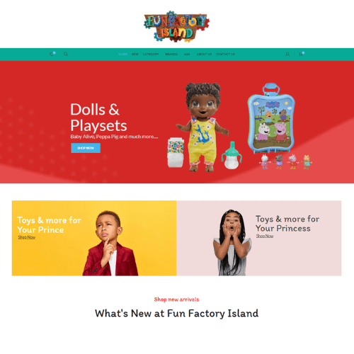 An e-commerce toy store